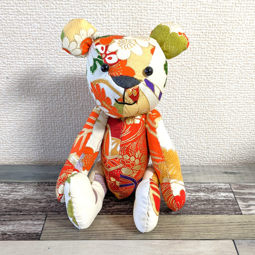着物リメイク テディベア2 ぬいぐるみ オトーフクリエイト 通販