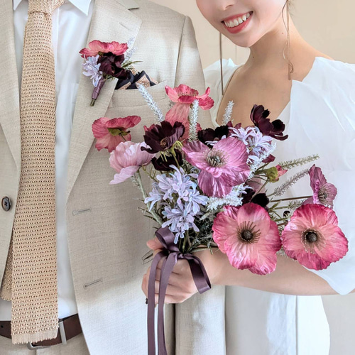 Reine(レーヌ)【アーティフィシャルフラワーブーケ・ブートニア