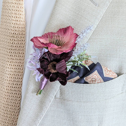 Reine(レーヌ)【アーティフィシャルフラワーブーケ・ブートニア