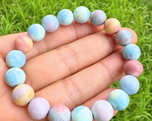 アラシャンアゲード レインボーストーン10mm マカロンアゲード