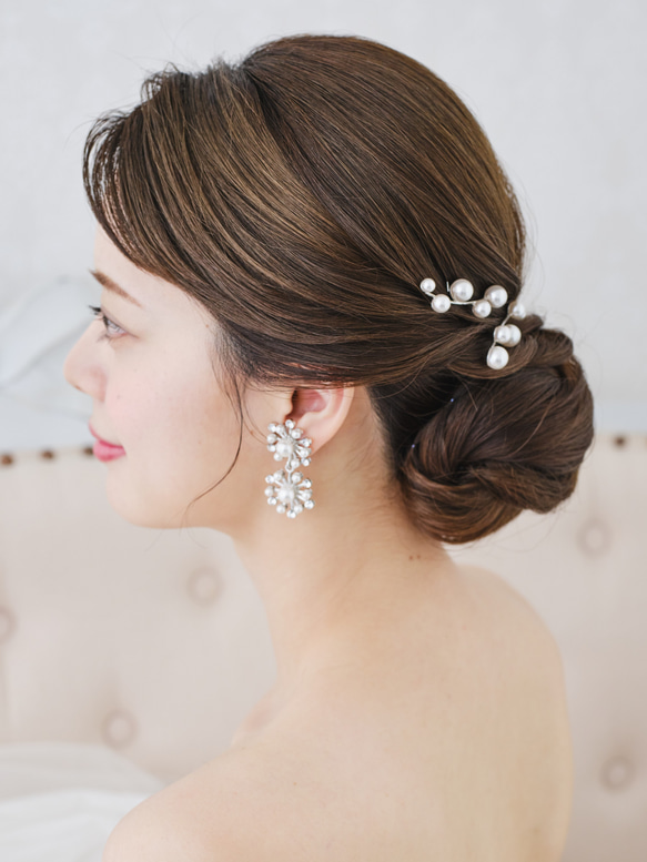 RO40ヘアピン ウェディング　ブライダル　花嫁　ヘッドアクセサリー　結婚式 5枚目の画像