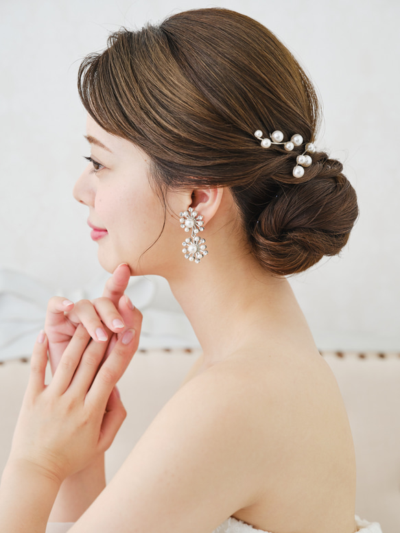 RO40ヘアピン ウェディング　ブライダル　花嫁　ヘッドアクセサリー　結婚式 7枚目の画像