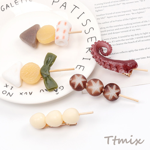 TH1440-C 1個 ヘアクリップ 食品サンプルヘアクリップ おでん 