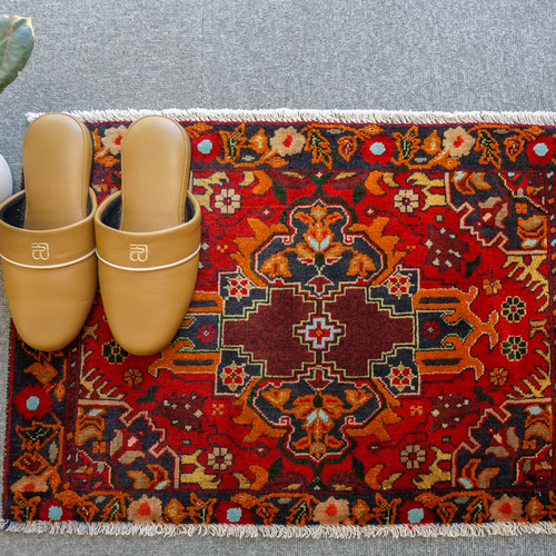 ヴィンテージラグ ペルシャ絨毯 ギャッべ トライバルラグ 235×155cm 73