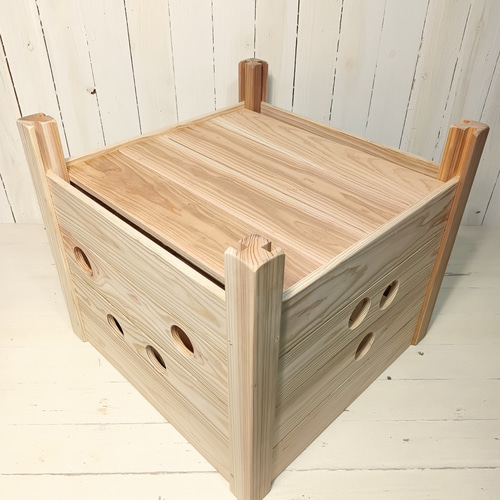 猫 ベット 100%植物性 金属不使用 無垢木材 2段ベット キャット