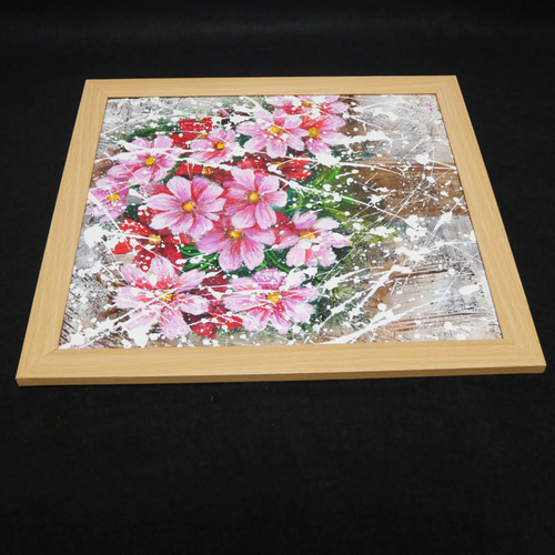 油絵 油彩 油彩画 絵 絵画【秋桜】 油絵 油彩 油彩画 絵 絵画【秋桜】 絵画 HR 通販 18152538