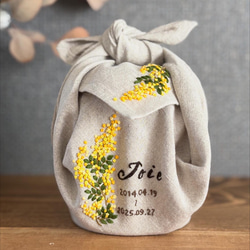 ミモザの刺繍ブローチorヘアゴム ブローチ KARU 通販 12503232｜Creema