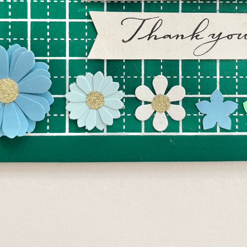 ブルーホワイト ペーパーフラワークラフトパンチ 色紙アルバム素材退職