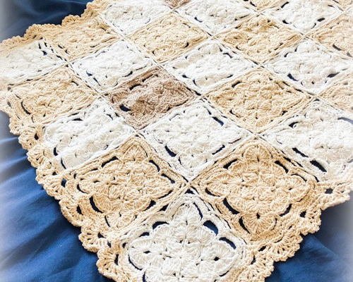 しっとりモチーフのレースブランケット✳完成品一点限り✳再販不可