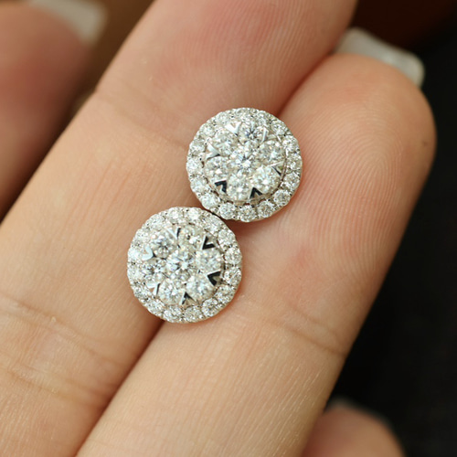 高価値セリー 天然ダイヤモンドピアス1ct ピアス（スタッド・一粒 k18 アクセサリー