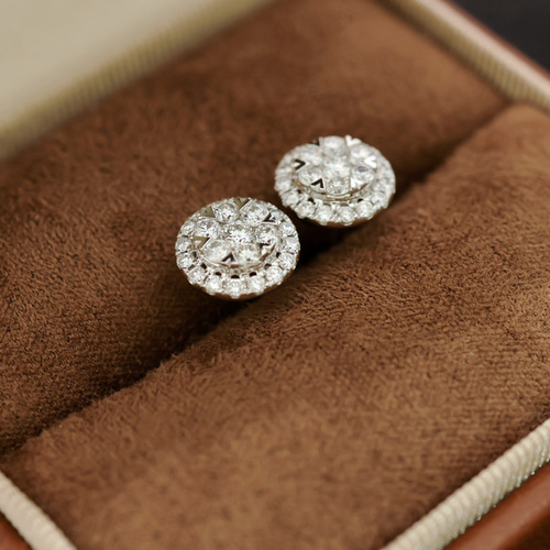 K18 ダイヤモンドピアス　1ct 楽天市場】K18 ダイヤモンド ピアス 一粒 Enchante（アン