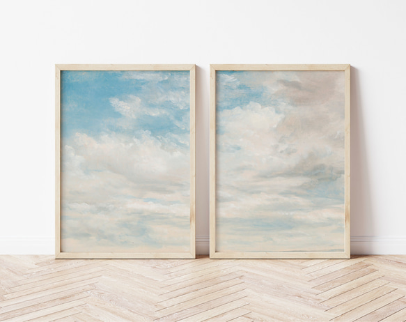 青空と雲 アートポスター 2枚セット 風景画 インテリア 北欧