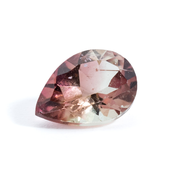 繊細な色のグラデーション】バイカラートルマリン 0.70ct 天然石 まる 