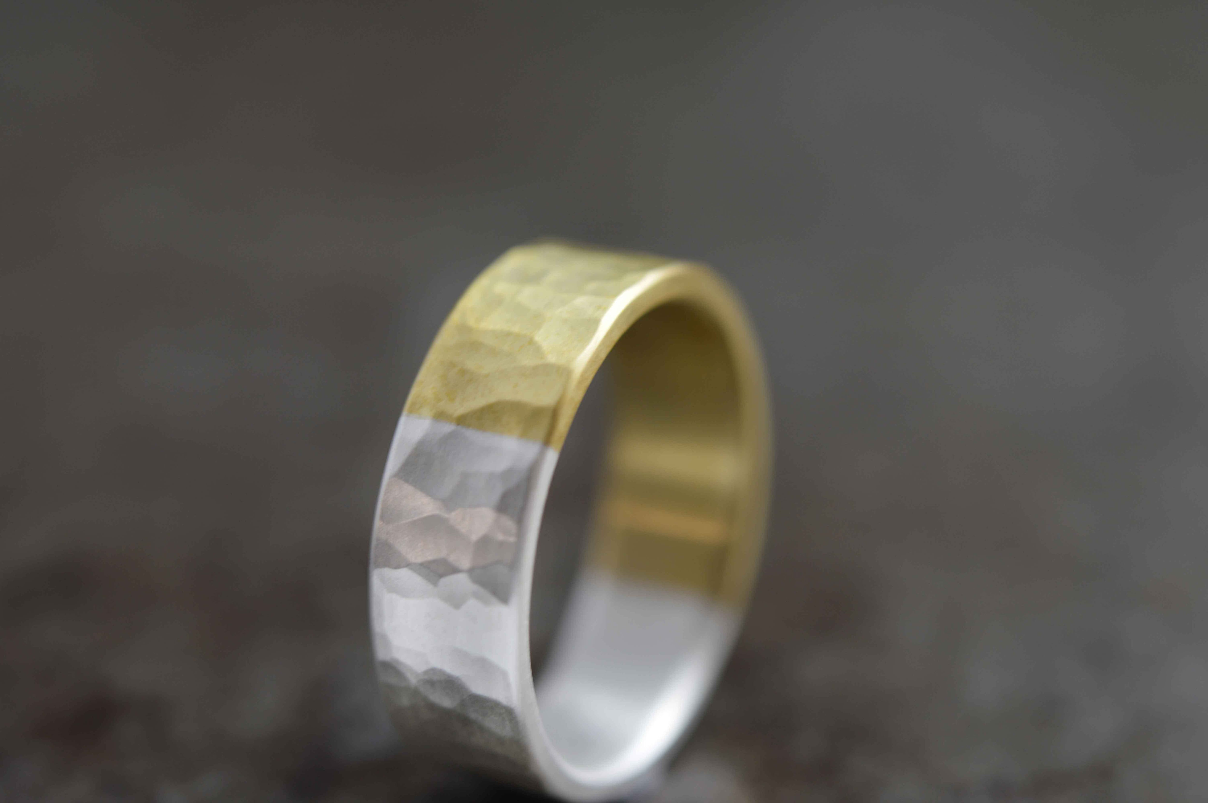 シルバー真鍮 / 交リング 平6mm［silver brass］