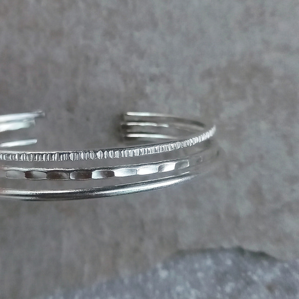 カレンシルバーバングル 細 3本セット / ブレスレット