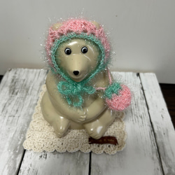 マクラメ編み ハートバッグチャーム ピンク バッグチャーム mmzk