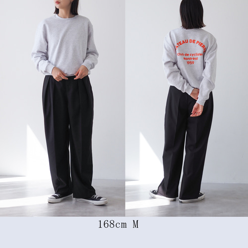 裏パイル】ロゴスウェット モカブラウン スウェット・トレーナー