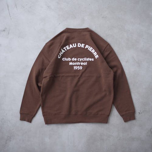 裏パイル】ロゴスウェット モカブラウン スウェット・トレーナー