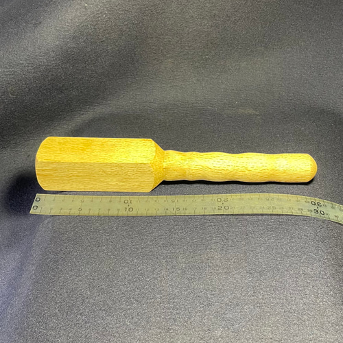 木彫木槌(樫•Q328) 328g コーン(トークセン) 指圧棒 乾燥材