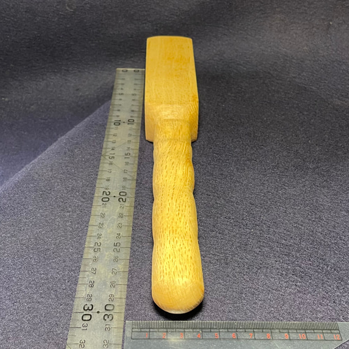 木彫木槌(樫•Q328) 328g コーン(トークセン) 指圧棒 乾燥材