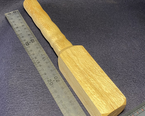 木彫木槌(樫•Q328) 328g コーン(トークセン) 指圧棒 乾燥材