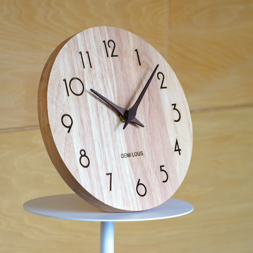 木製 掛け時計 置き時計 22cm 掛け置き兼用 静音 ナチュラル 掛け時計