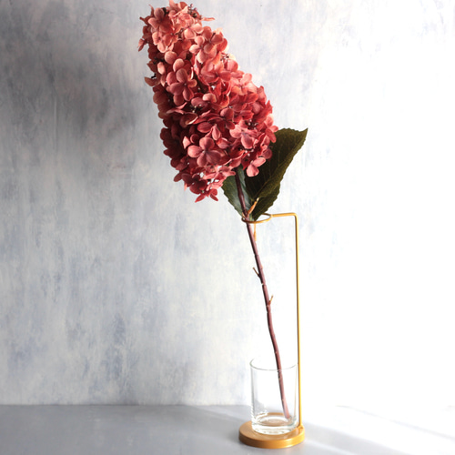 ピラミッド紫陽花】setゴールドワイヤーフラワーベースアレンジ