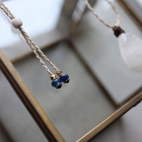 高千穂水晶 高千穂天岩戸水晶 しずく型 大ぶり ストリング ネックレス