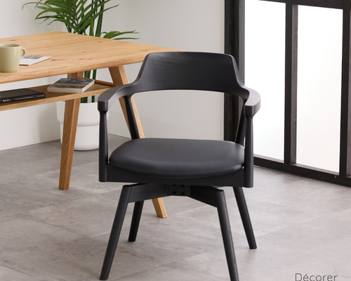 特集掲載* アッシュ材の回転式ダイニングチェア【1脚入:4色