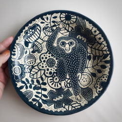 絵皿 26cm GEO038 マヨリカ焼き イタリア陶器 シチリア 大皿 CERAMICHE