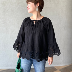 グレースコンチネンタル今期物♡2019SS 刺繍コットンブラウス25920円 刺しゅう切替デザインブラウス - ベルーナ【公式】