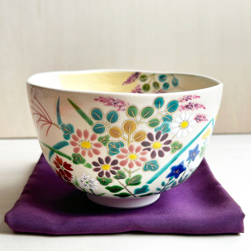金彩 巻き絵 雪華雪輪〜yukiwa〜 抹茶茶碗 茶碗・めし碗 清香