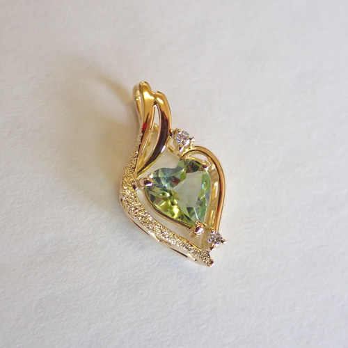 18K/グリーントルマリン&ダイヤペンダントヘッド