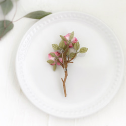 ハナミズキのブローチ　大　レース編みアクセサリー　花水木　ドッグウッド　dogwood 4枚目の画像