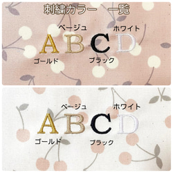 数量限定　さくらんぼ柄　刺繍入り★おむつポーチ 3枚目の画像