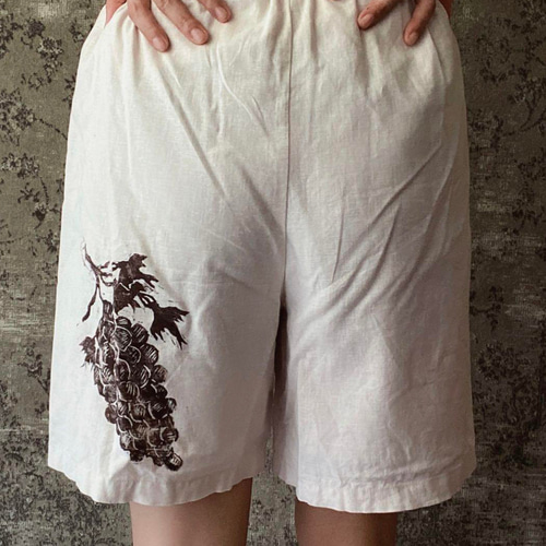 コットン綿麻素材、リネン、ハーフパンツパンパン、ショートパンツ、レディース コットン綿麻素材、リネン、ハーフパンツパンパン、ショート