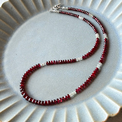 レッドスピネルのネックレス/sv925 ネックレス・ペンダント