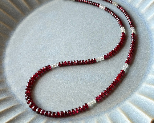 レッドスピネルのネックレス/sv925 ネックレス・ペンダント