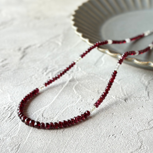 レッドスピネルのネックレス/sv925 ネックレス・ペンダント