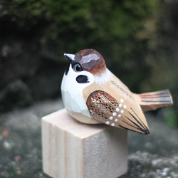 愛い 木彫りの ネズミ匹 置物 ギフト プレゼント ギフトラッピング