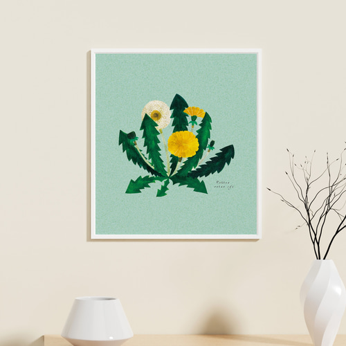 絵本の世界/たんぽぽ》インテリアポスター 272×242mm ※色紙サイズ (A4