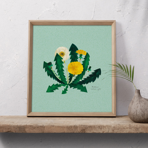 絵本の世界/たんぽぽ》インテリアポスター 272×242mm ※色紙サイズ (A4