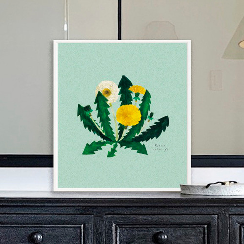 絵本の世界/たんぽぽ》インテリアポスター 272×242mm ※色紙サイズ (A4