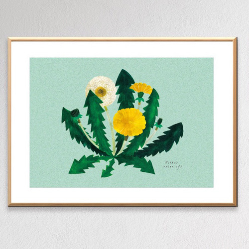 絵本の世界/たんぽぽ》インテリアポスター 272×242mm ※色紙サイズ (A4