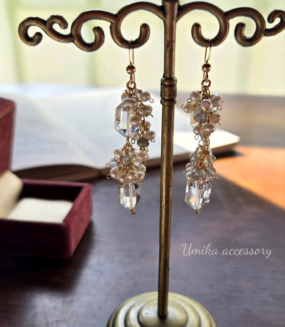 ラブラドライト ヘキサゴン ピアス ラブラドライト ヘキサゴンピアス