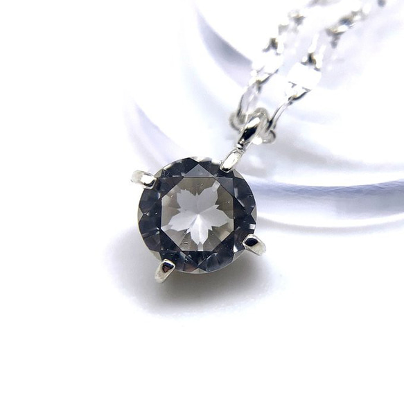 さくらインカット 一粒ネックレス 水晶/シルバー925 つけっ