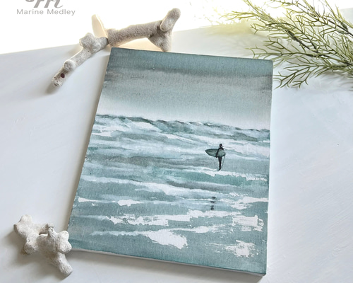 holiday アクリル画　F3 a768237647b9e882579fcd0c30ec74