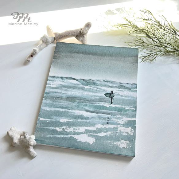 ☆原画☆ 10月の海 アクリル絵の具 F3キャンバス 送料無料 絵画 ☆原画☆ 10月の海 アクリル絵の具 F3キャンバス 送料無料 絵画