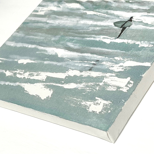 ☆原画☆ 10月の海 アクリル絵の具 F3キャンバス 送料無料 絵画 Marine