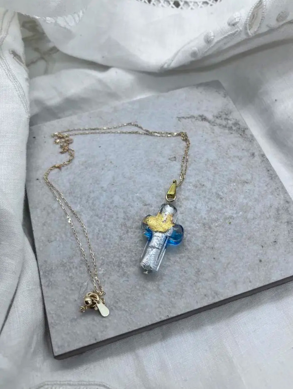 ビンテージクロス k18ネックレス 刻印あり ネックレス・ペンダント 